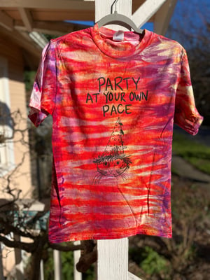 Image of Party At Your Own Pace Tie Dye Shirt Size Small 1