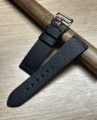 Image 1 of Black French Calfskin Watch Strap N°2