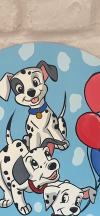 Image 2 of ‘Puppy Love’ 101 Dalmatian round sign 