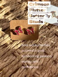 Image 4 of Butterfly Stud earrings 