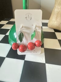 Image 2 of CHERRY DANGLE | POLYMER CLAY EARRINGS