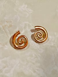 Image 1 of Chunky Swirl Stud Earrings