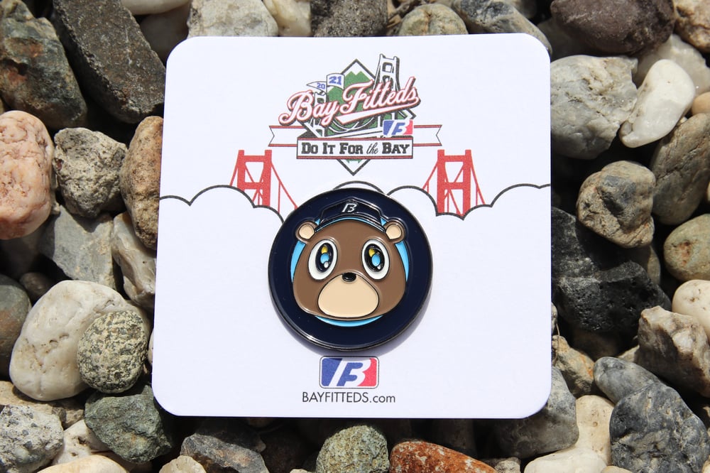 Image of Bear Pin - Navy Ice