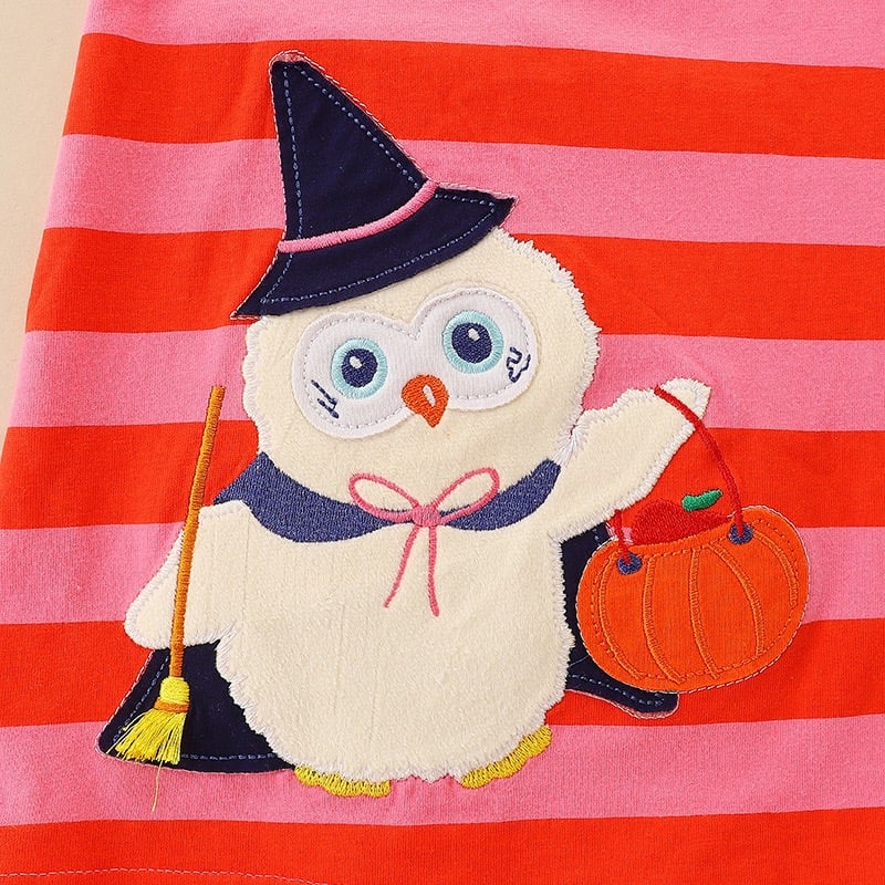 Image of Striped dress with witch 