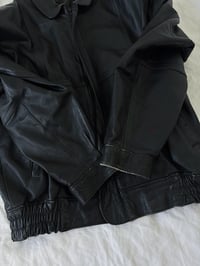 Image 2 of Vintage oversized leather jacket // L