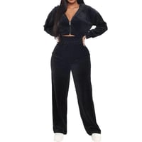 Image 6 of Autumn Velour Hooded Two Piece Sets