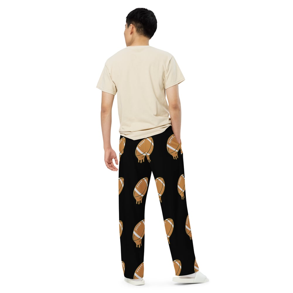 Image of Football All-over print unisex wide-leg pants