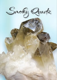 Image 1 of 435g Black Smoky Quartz Citrine Crystal Cluster Mineral Specimen 