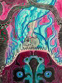Image 2 of The Tongue of Cold Fire Original Watercolor Painting 