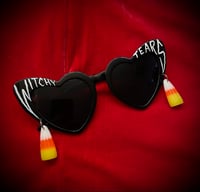 Witchy Tears Hand Painted Heart Shaped Sunglasses