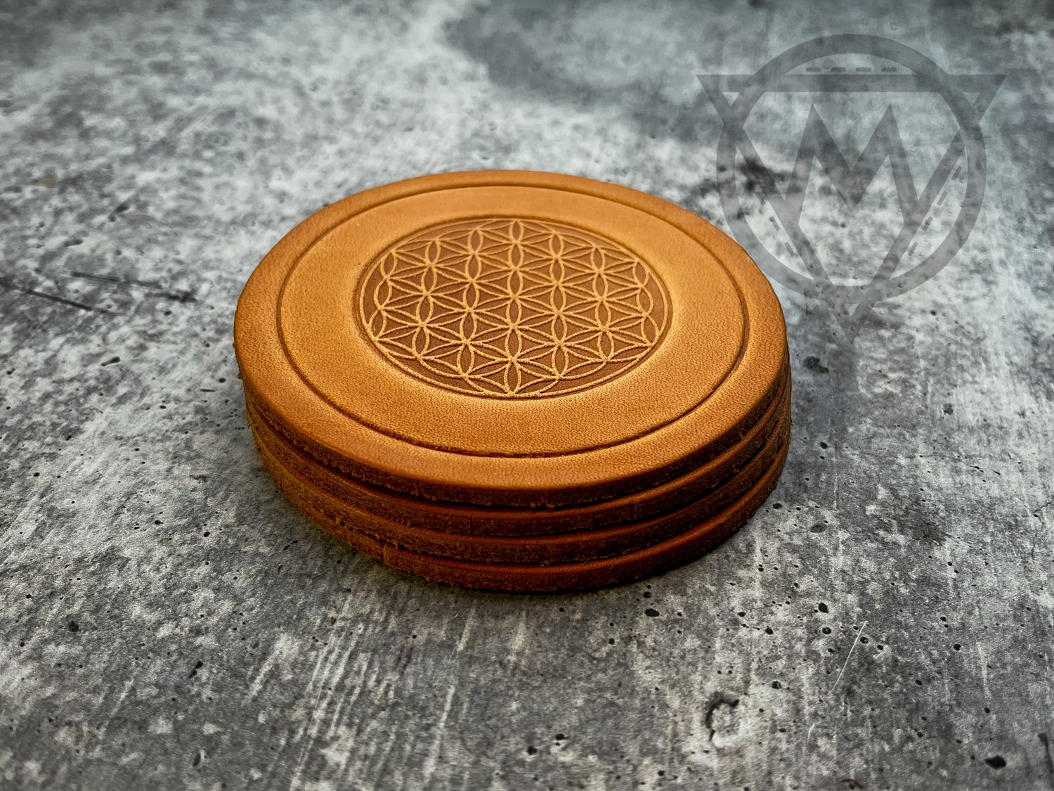 Image of Leather Coasters (4-set)