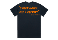 Image 2 of Oversized Navy "FERRARI" Tee W/Orange Writing