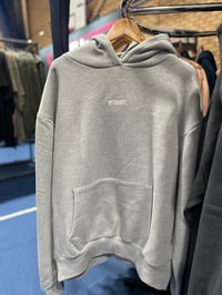 Image 1 of Signature Heavy Hoodie - Grey & White 