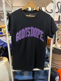 Image 1 of God is dope tee purple