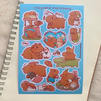 Image 1 of Capybara Supremacy sticker sheets