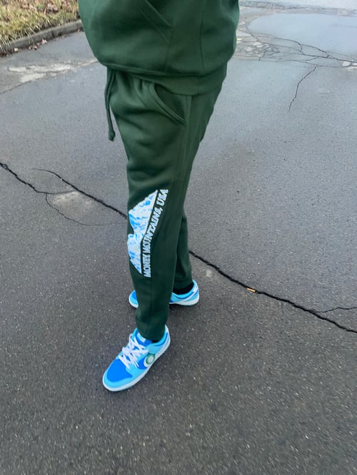 Image of Forest Green Money Mountains Sweat Suit 