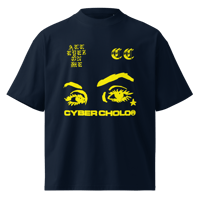 Image 1 of CYBER CHOLO 2000 organic oversized high neck t-shirt