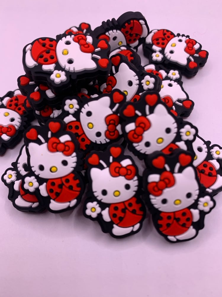 Image of Lady Bug Kat silicone bead (1pc)