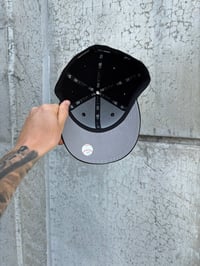 Image 6 of SHADOW BLACK/RED TRI TONE DETRIOT TIGERS CUSTOM FITTED CAP