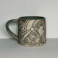 Image of Turquoise Stoneware Mug Flash 2