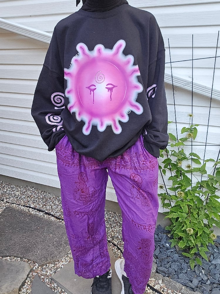 Image of Sun & moon swirl ( UV )crewneck