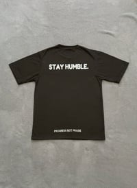 Image 2 of BLACK STAY HUMBLE EMBROIDERED TEE