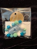 Image 4 of 12" Light Blue Silicone Bead Pacifier Clip