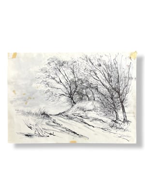 Image of VINTAGE DUTCH DRAWING: LANDSCAPE #14