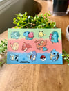 1st Generation Starter Pokemon Evolution Sticker Sheet