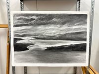 Image 2 of Large Original Charcoal Drawing - Scottish Highlands