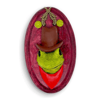 Mini Sculpture: Cowboy Frog