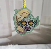 Image 2 of Ceeci (Black Metal Lagoon Gal) (Double sided acrylic keychain)
