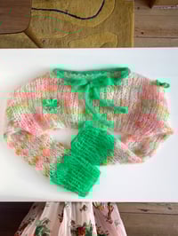 Image 9 of Sofie and Iris Green, Pink and Orange Mohair Bolero 