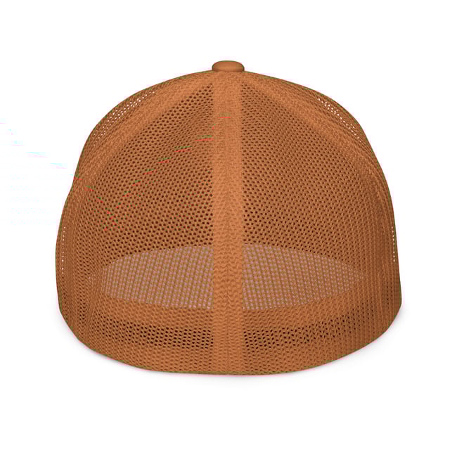 IDAHOME Groovy Flexfit 3d Puff Embroidered Closed-back trucker cap in Copper