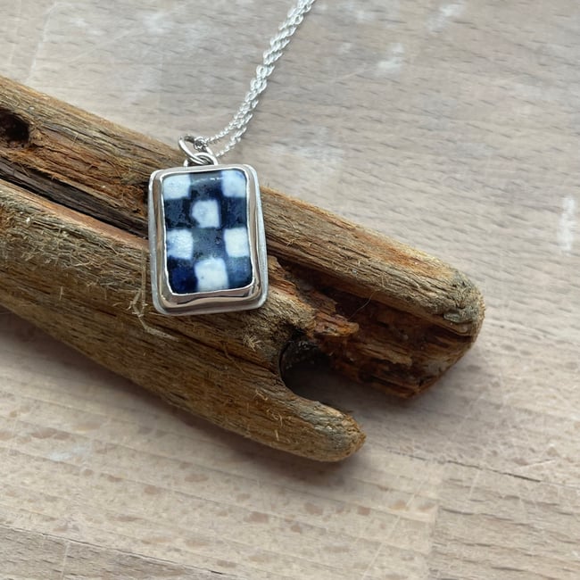 Porcelain silver necklace 2