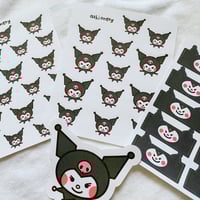 Image 2 of Kuromi x blob stickers