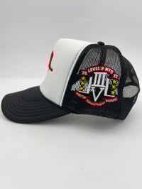 Image 2 of LVL3 NYC BLACK & WHITE TRUCKER HAT