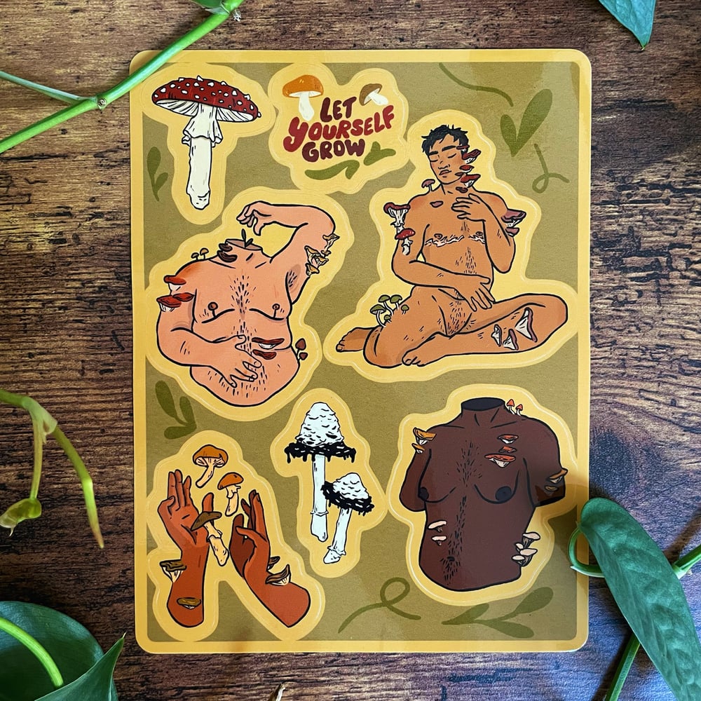 Trans Mushroom Sticker Sheet