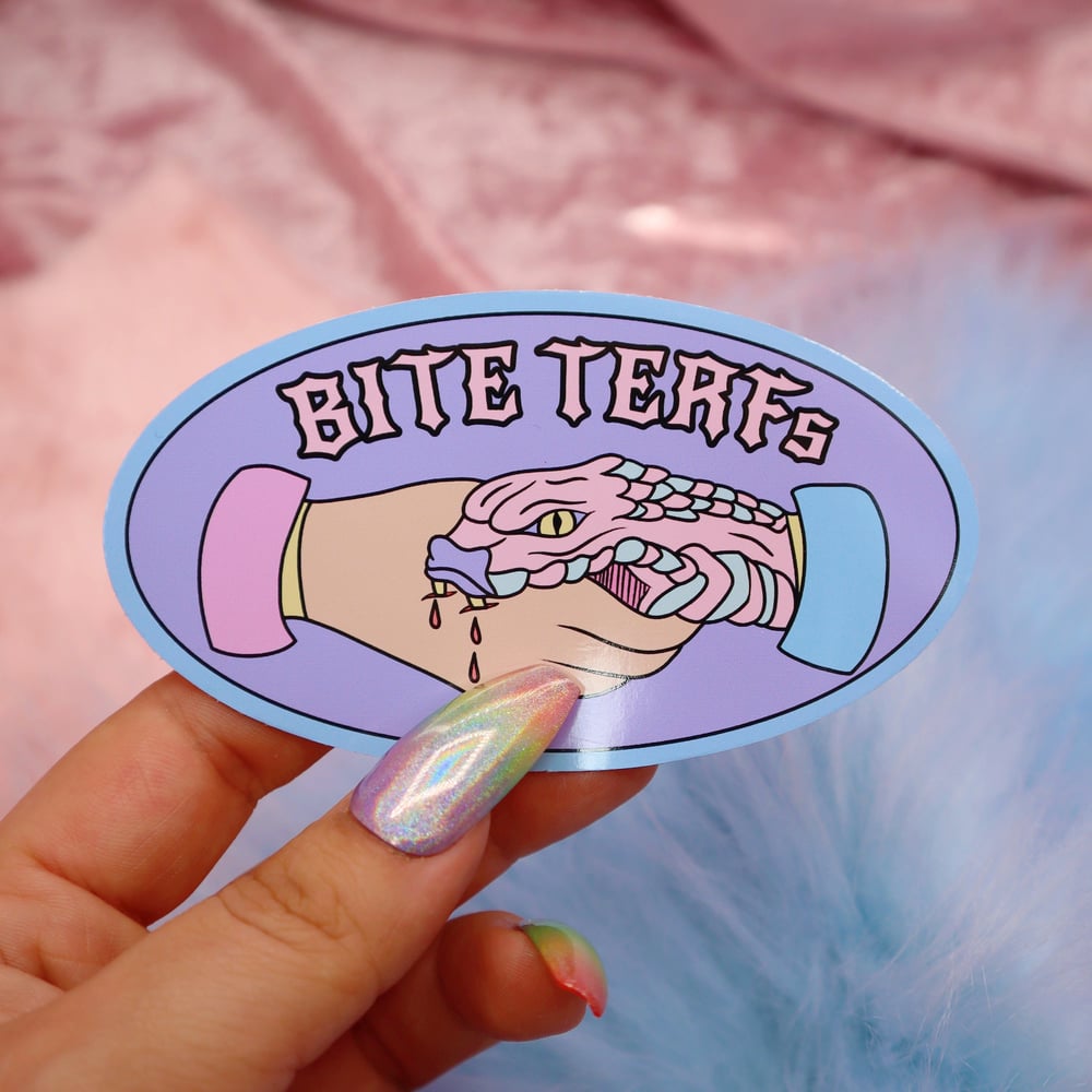 Image of Bite TERFs Large Vinyl Sticker