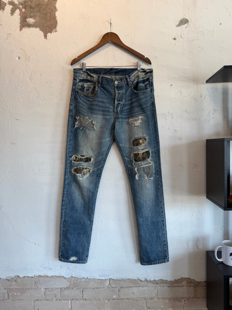 Image of Hysteric Glamour Floral Patch Denim