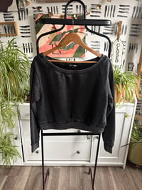 Image 1 of Fashion Nova crop black sweatshirt 