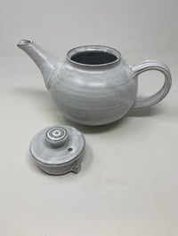 Image 8 of Large White Organic Glaze Tea Pot