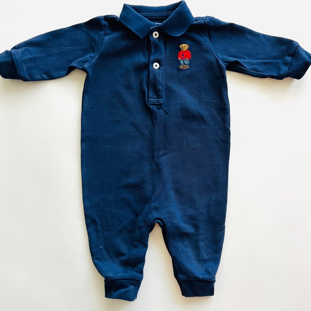 Image of RALPH LAUREN POLO BEAR ONESIE size 3M