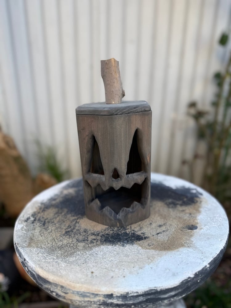 Image of Rustic black Jack o’ lantern