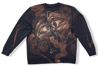 Image 1 of “EYE SEE YOU”  CUSTOM BLEACH PAINTED PULLOVER SALAD XL