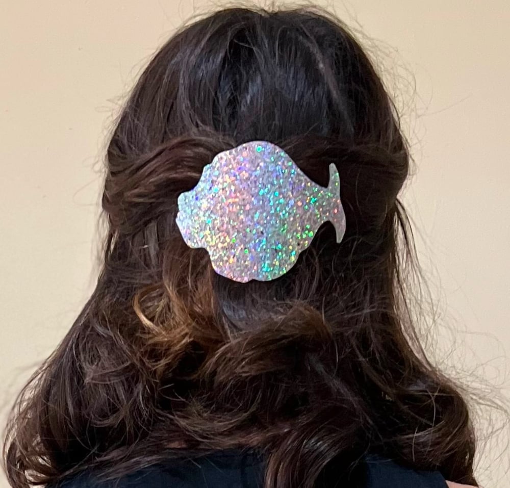 Image of Logo Glitter Hair Barrette