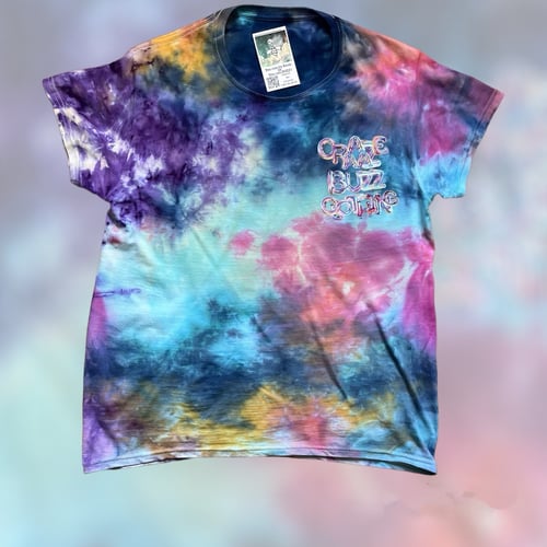 Image of CB Bubble logo tie-dye tee