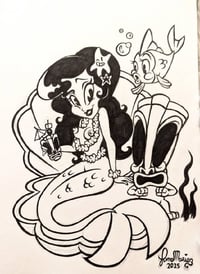 Image 1 of Mermaid Inking drawing 