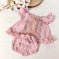 Image 1 of Palmina set size 9-12 months - blush pink