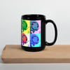 Warhol'd "Dali manati" black glossy mug